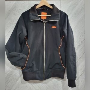 KTM Black and Orange Zip-Up Jacket Size Large
